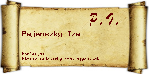 Pajenszky Iza névjegykártya